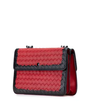 Bottega Veneta ビンテージ 2012-2025 Nappa Intrecciato Glass ショルダーバッグ - Black - サムネイル3