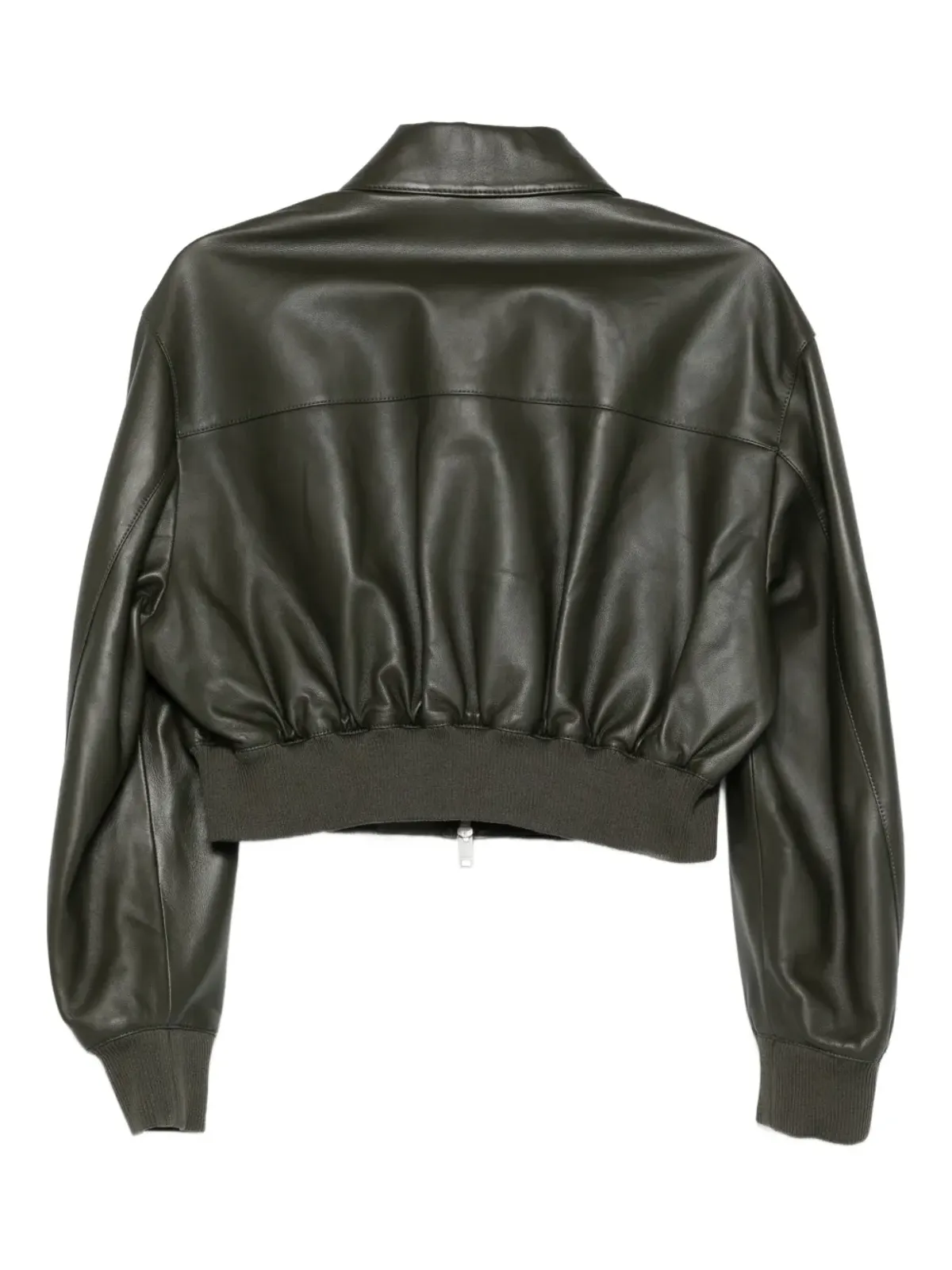 Arma Desy leather bomber jacket - Green - 画像2