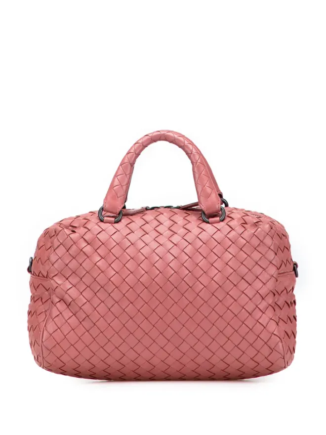 Bottega Veneta Pre-Owned Bottega Veneta Pre-Owned ナッパ・イントレッチャート ボストンバッグ ピンクの商品画像