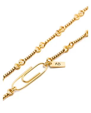 Aurelie Bidermann ツイストチェーン・ペーパークリップ・チャーム ネックレス - サムネイル3