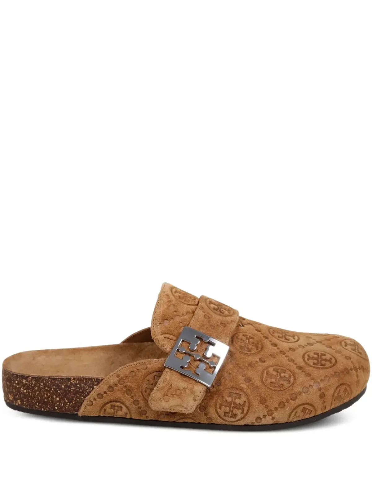 Tory Burch Mellow ロゴ型押しバックルスリッパ - 画像1