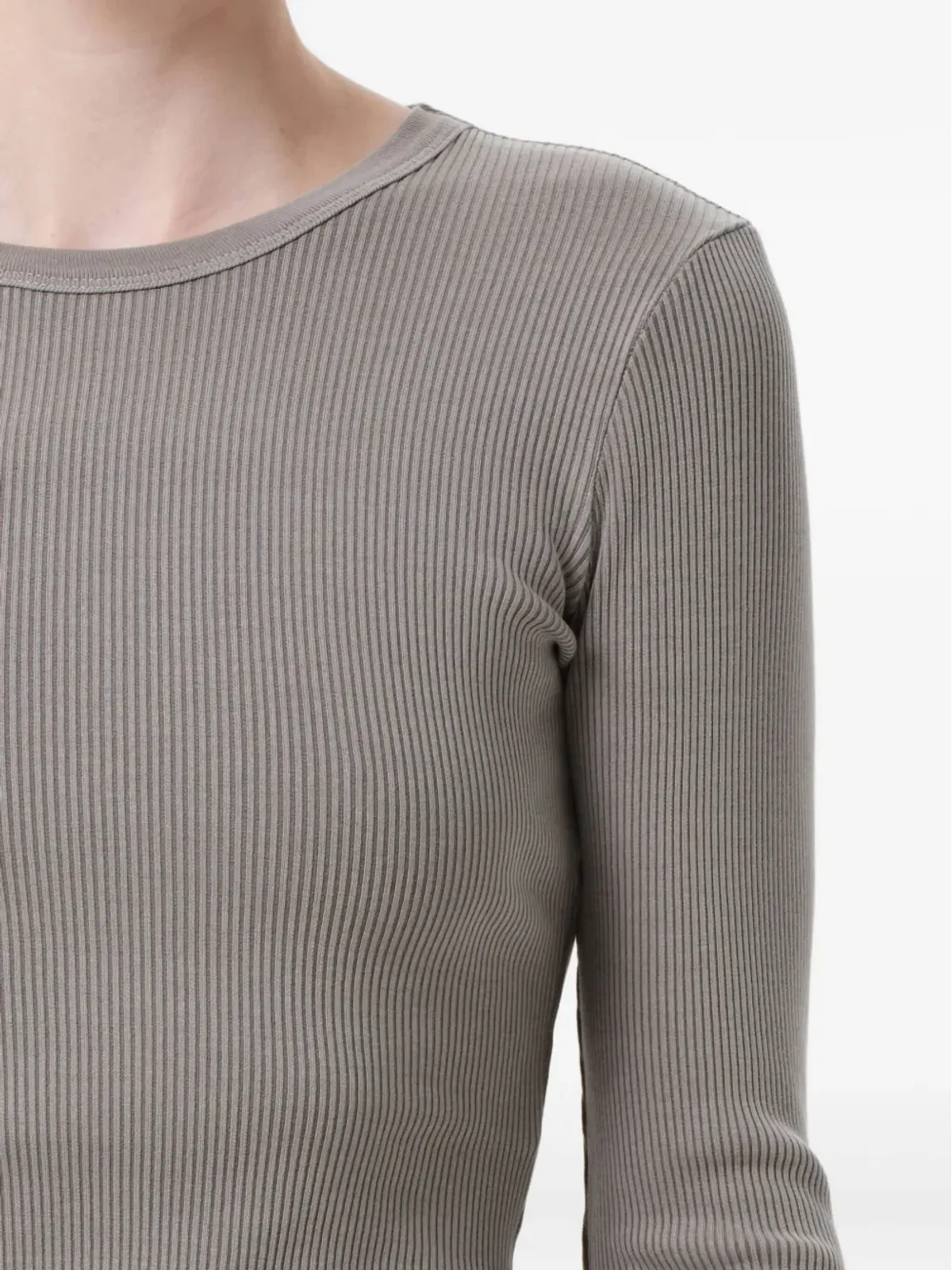 AGOLDE Neema ribbed T-shirt - Grey - 画像5