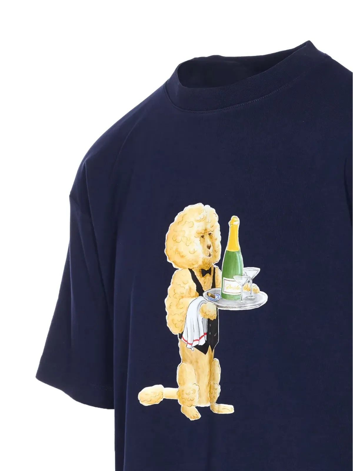 Drôle De Monsieur プードルプリント クルーネック Tシャツ - 画像3