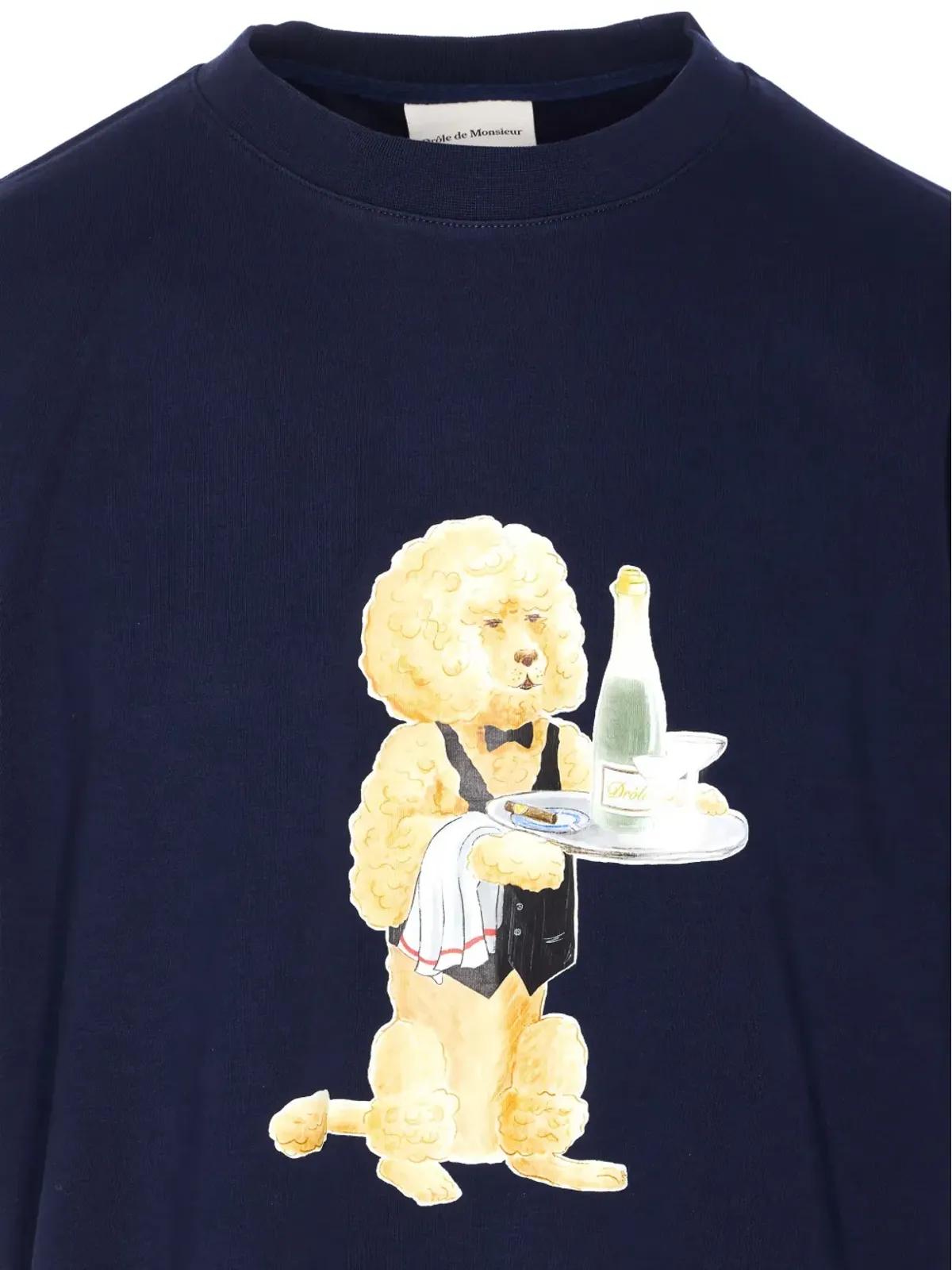 Drôle De Monsieur プードルプリント クルーネック Tシャツ - 画像4