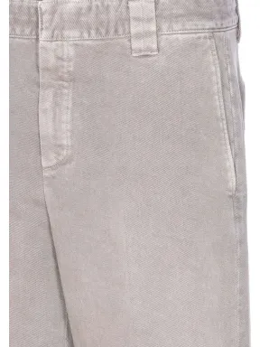 Golden Goose カフ付きコットンパンツ - グレー - サムネイル4
