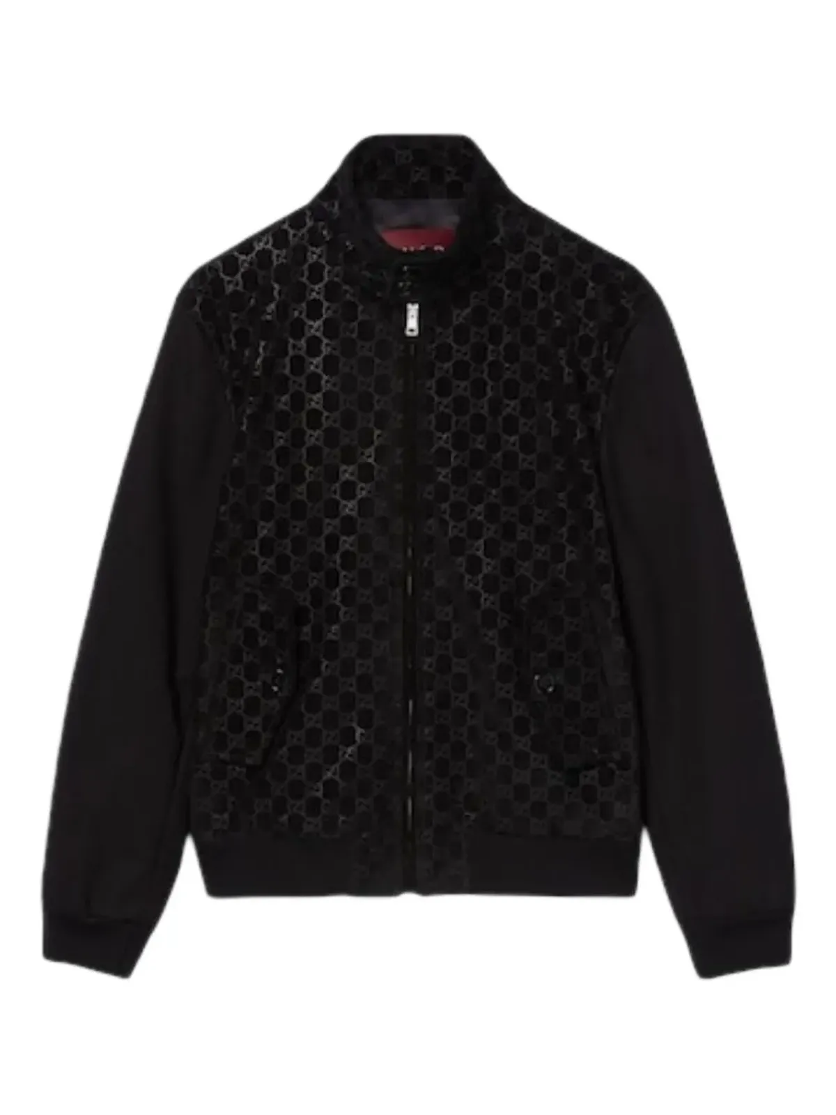 Gucci GGパターン スエード ボンバー ジャケット - ブラック - 画像1