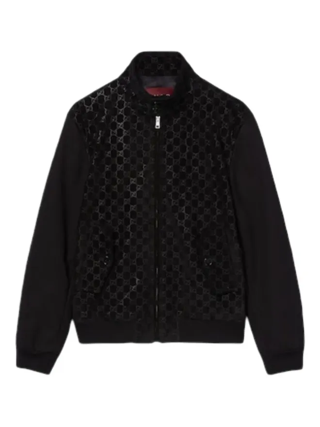 Gucci Gucci GGパターン スエード ボンバー ジャケット - ブラックの商品画像