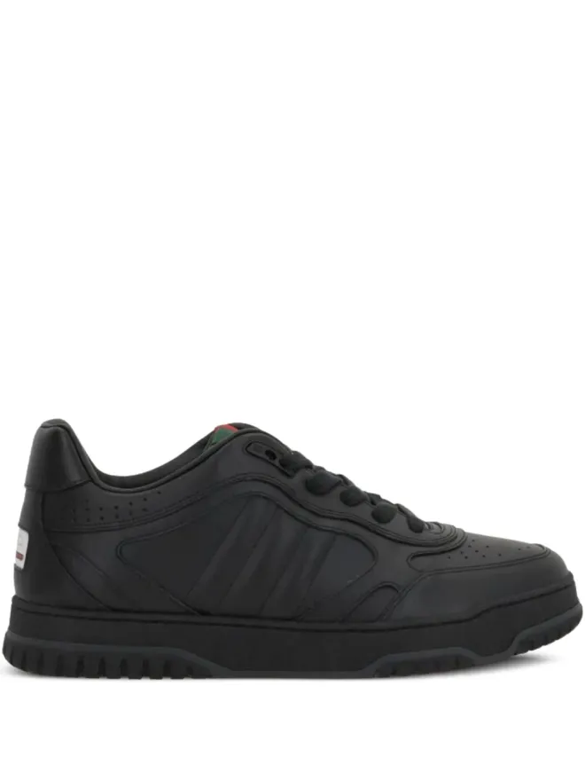 Gucci Gucci レザーパンチングスニーカー - ブラックの商品画像