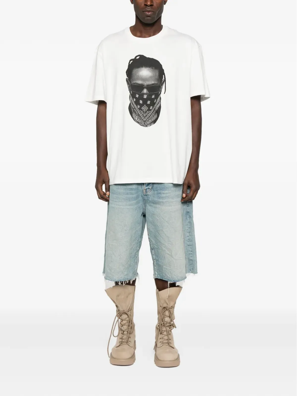Ih Nom Uh Nit バンダナ柄グラフィックTシャツ - 画像2