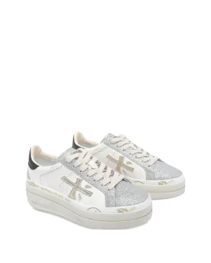 Premiata グリッター・プラットフォームスニーカー - White - サムネイル2