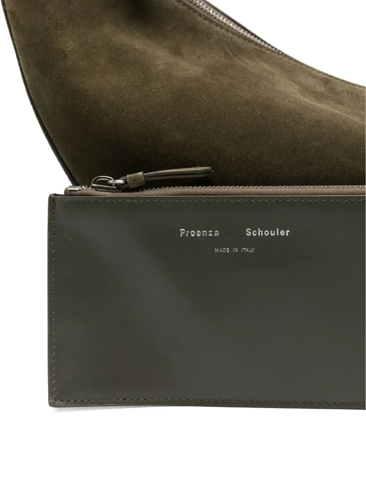 Proenza Schouler Slide スエードショルダーバッグ - グリーン - 画像4