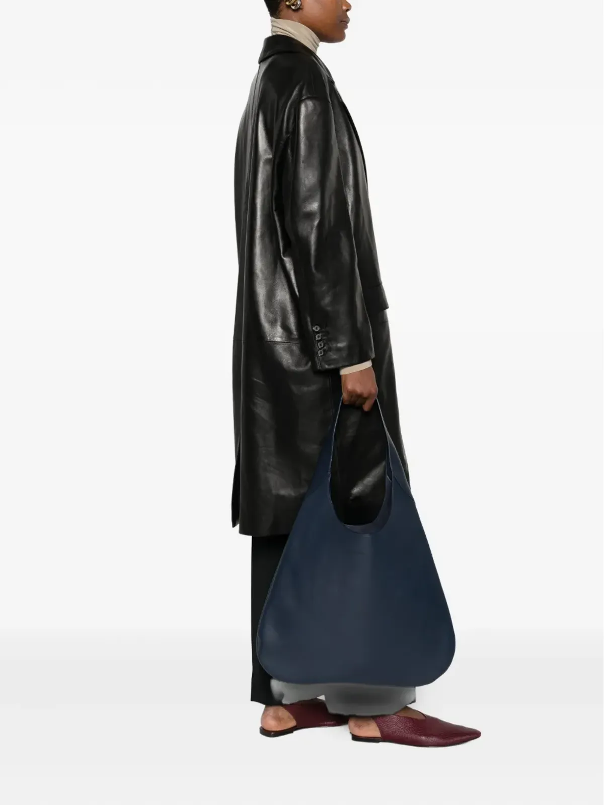 Carven トーマソ レザーショルダーバッグ ブルー - 画像2