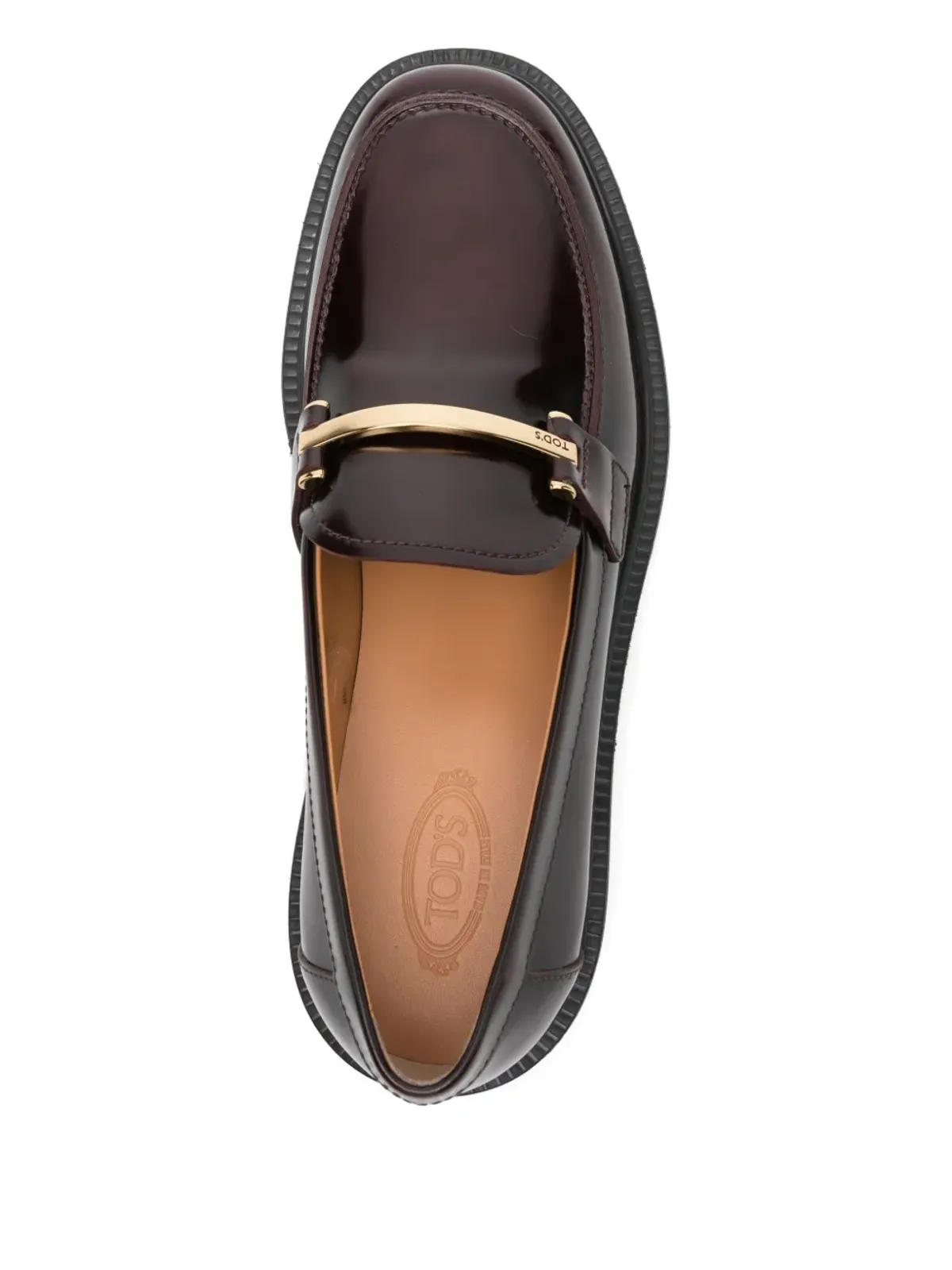 Tod's レザー メタリックバー ローファー - 画像4
