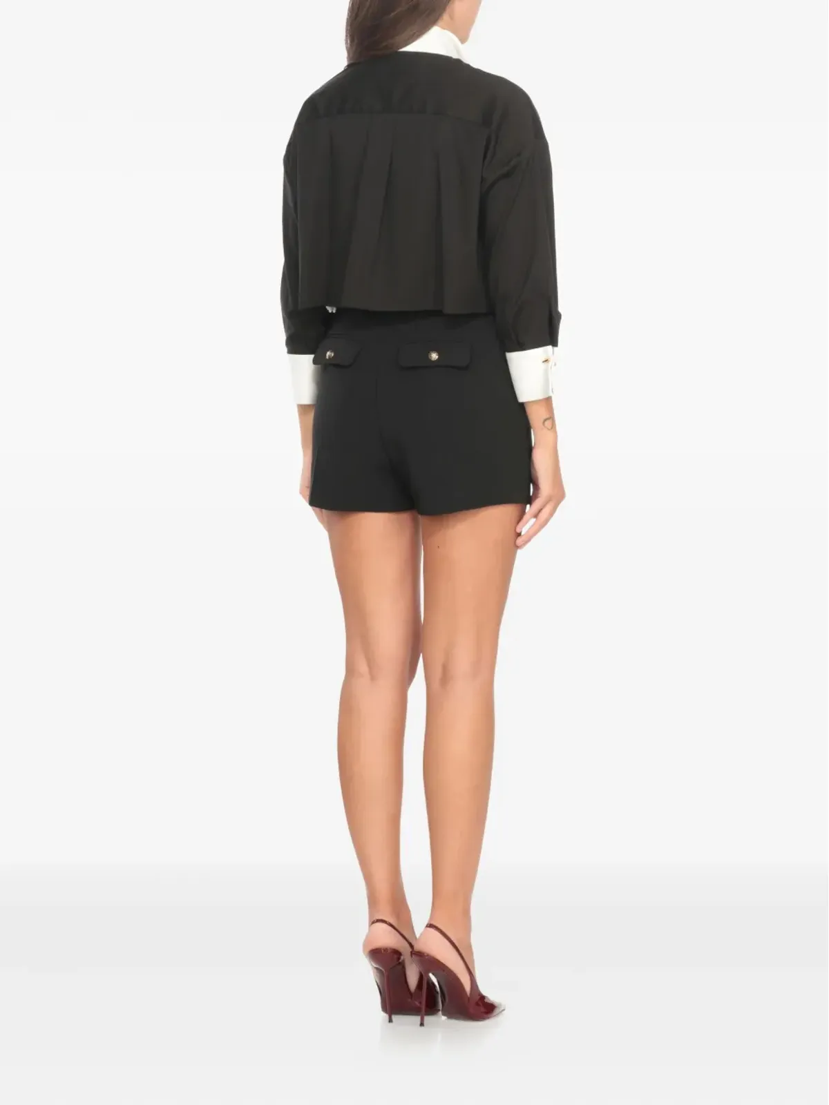 Elisabetta Franchi クロップドシャツ - 画像4