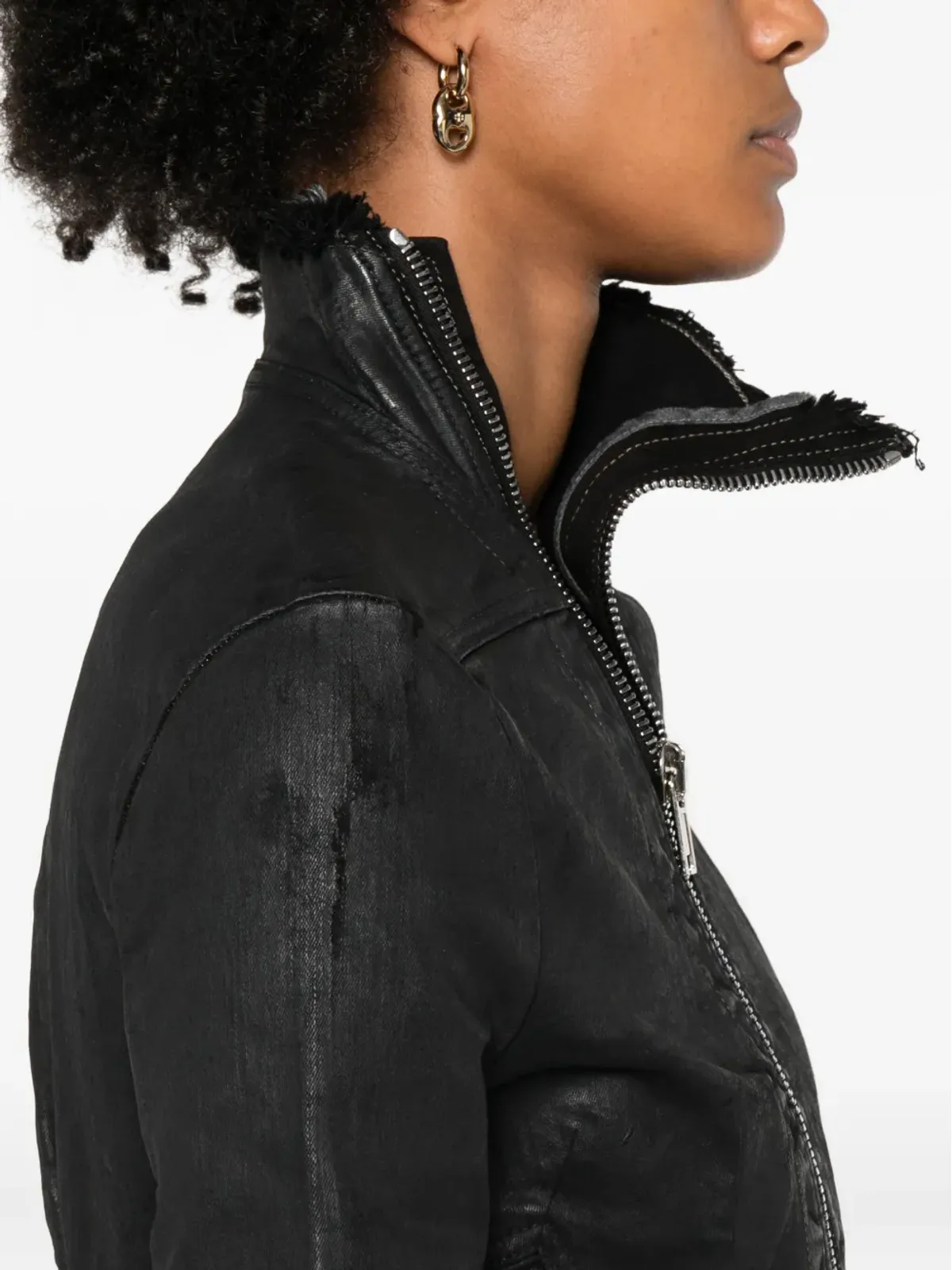 Rick Owens DRKSHDW アシンメトリカルジップジャケット - 画像5