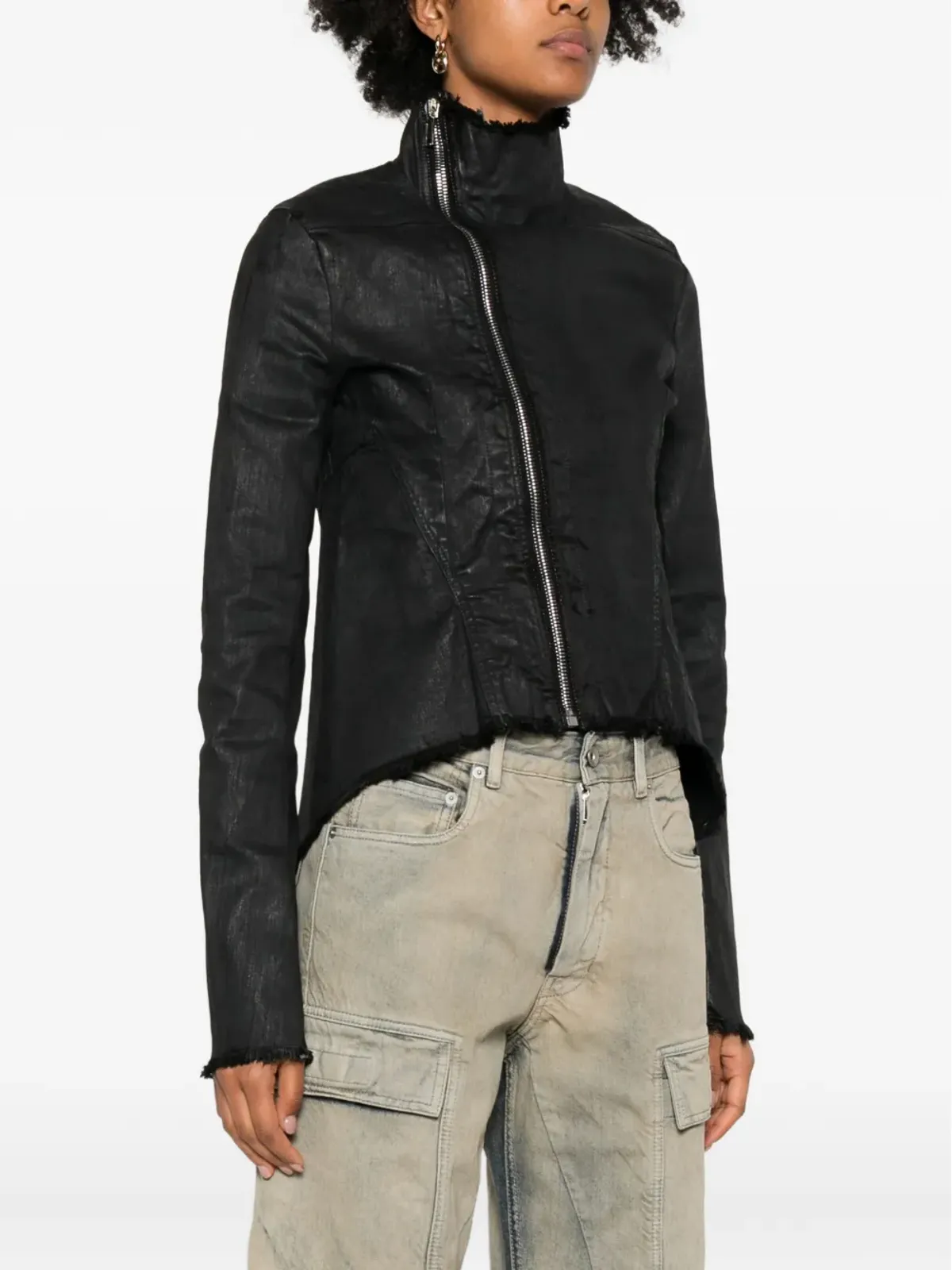 Rick Owens DRKSHDW アシンメトリカルジップジャケット - 画像3