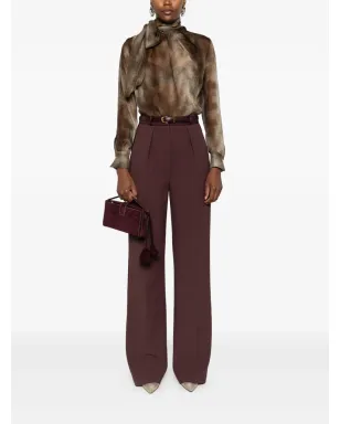 Elisabetta Franchi タイネック・シルクトップ ブラウン - サムネイル2