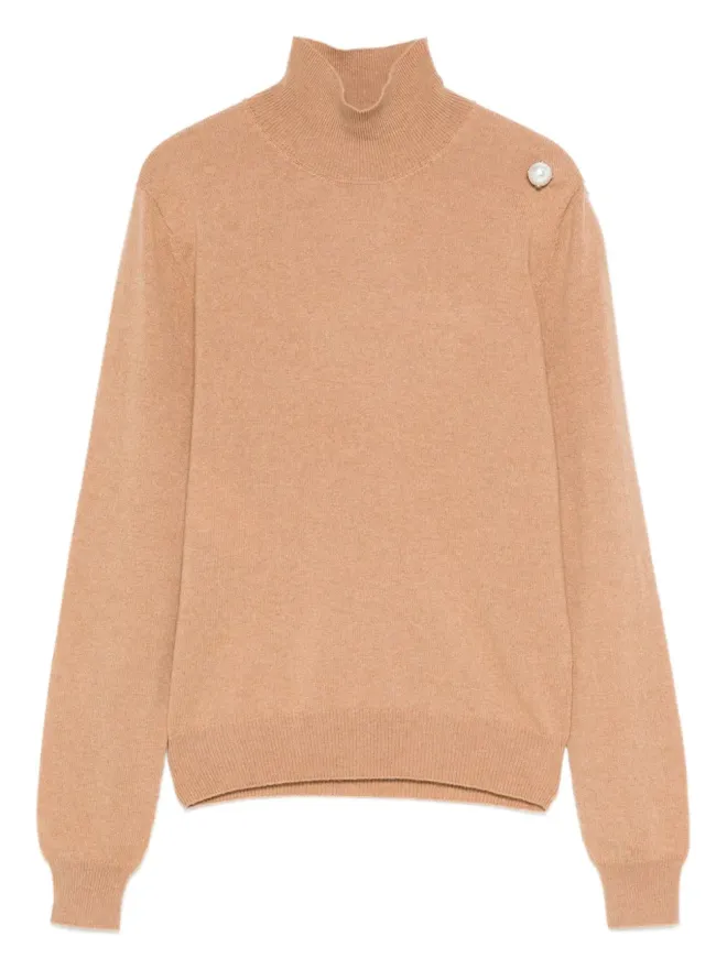 Alberta Ferretti Alberta Ferretti パール装飾タートルネックセーターの商品画像