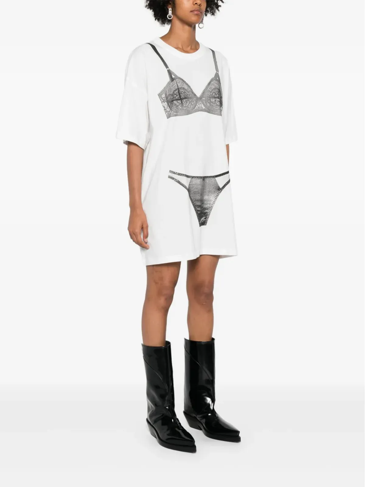 Vaquera ランジェリープリント コットンTシャツ - 画像3