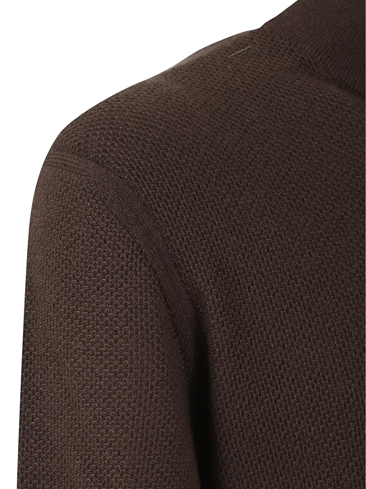 Zegna ジップ テクスチャード ニットウェア - ブラウン - 画像3