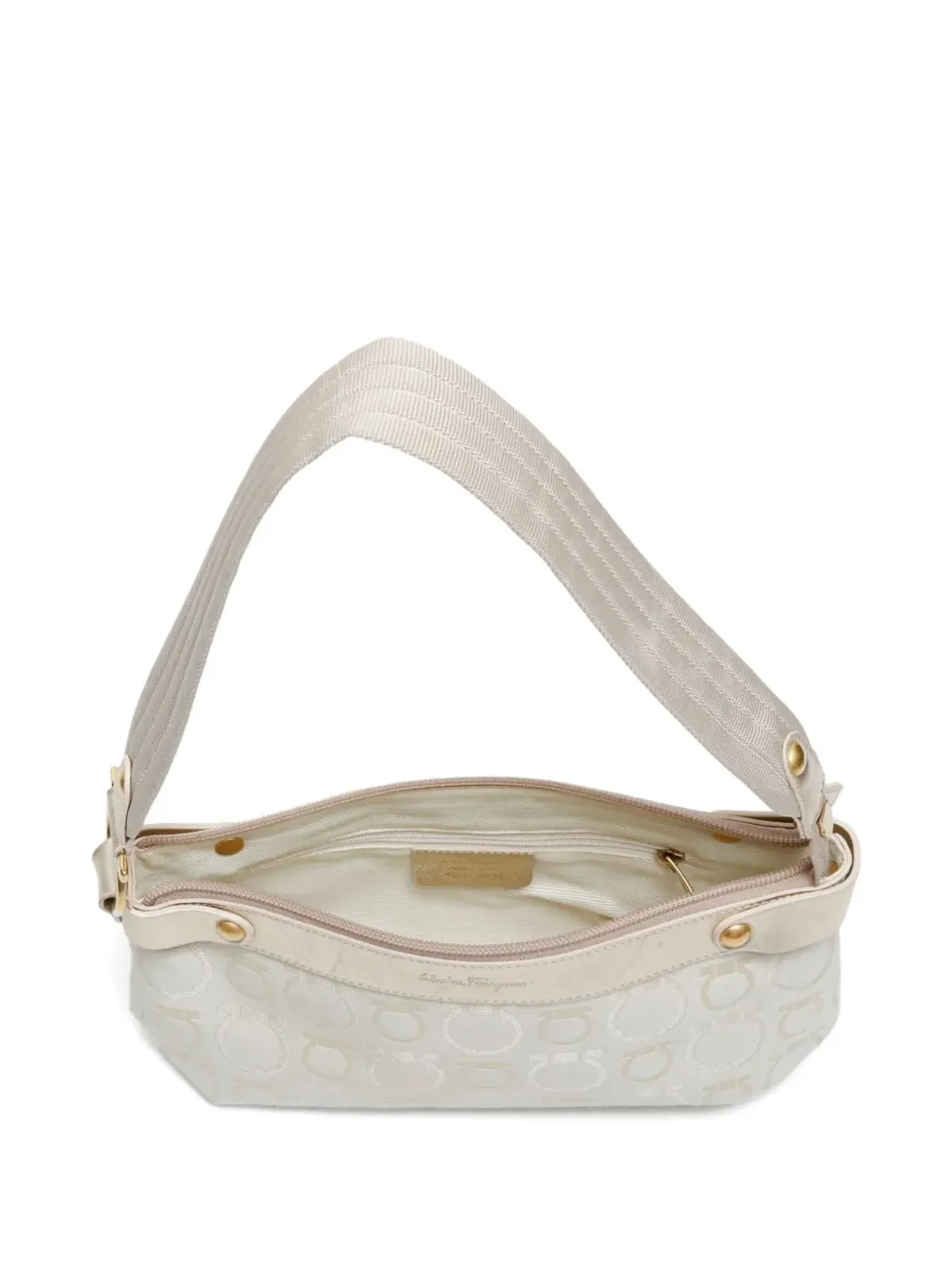 Ferragamo Pre-Owned 2000s Gancini-pattern shoulder bag - Neutrals - 画像4