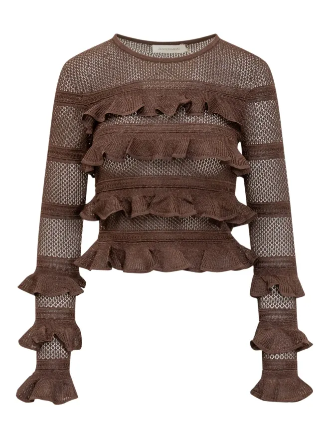 Zimmermann ZIMMERMANN パネル付きフリルブラウスの商品画像