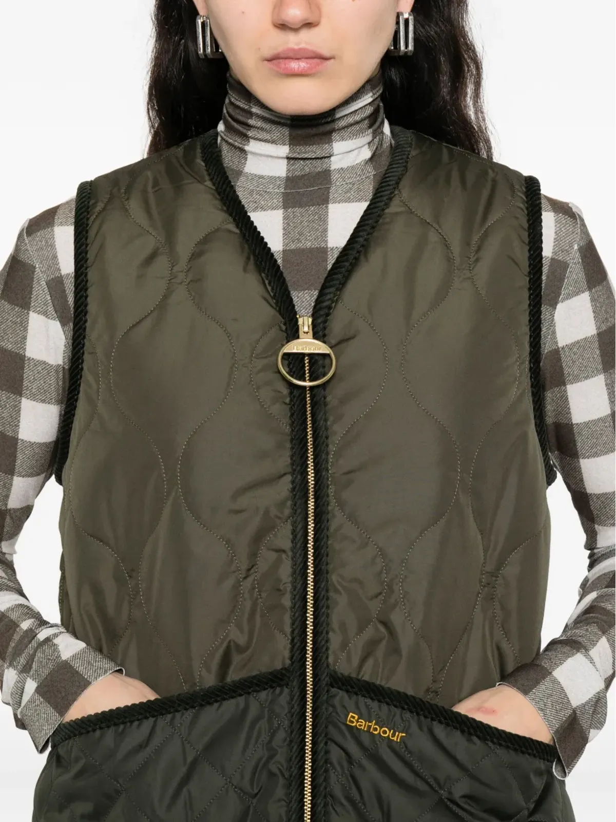 Barbour キルト ボーグ裏地付きベスト - 画像5