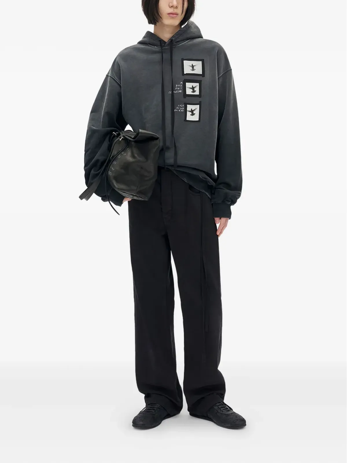 Ann Demeulemeester オリー プリント フーディー - 画像2