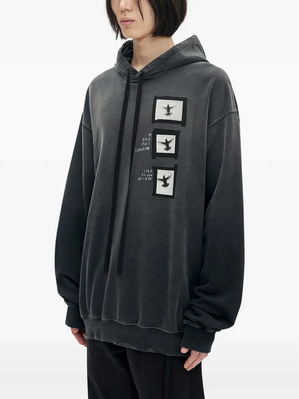 Ann Demeulemeester オリー プリント フーディー - 画像3