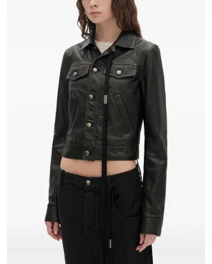 Ann Demeulemeester 構造的レザージャケット - サムネイル3