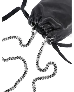 Ann Demeulemeester Gael グレインレザー クロスボディバッグ ブラック - サムネイル5