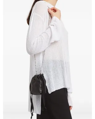 Ann Demeulemeester Gael グレインレザー クロスボディバッグ ブラック - サムネイル2