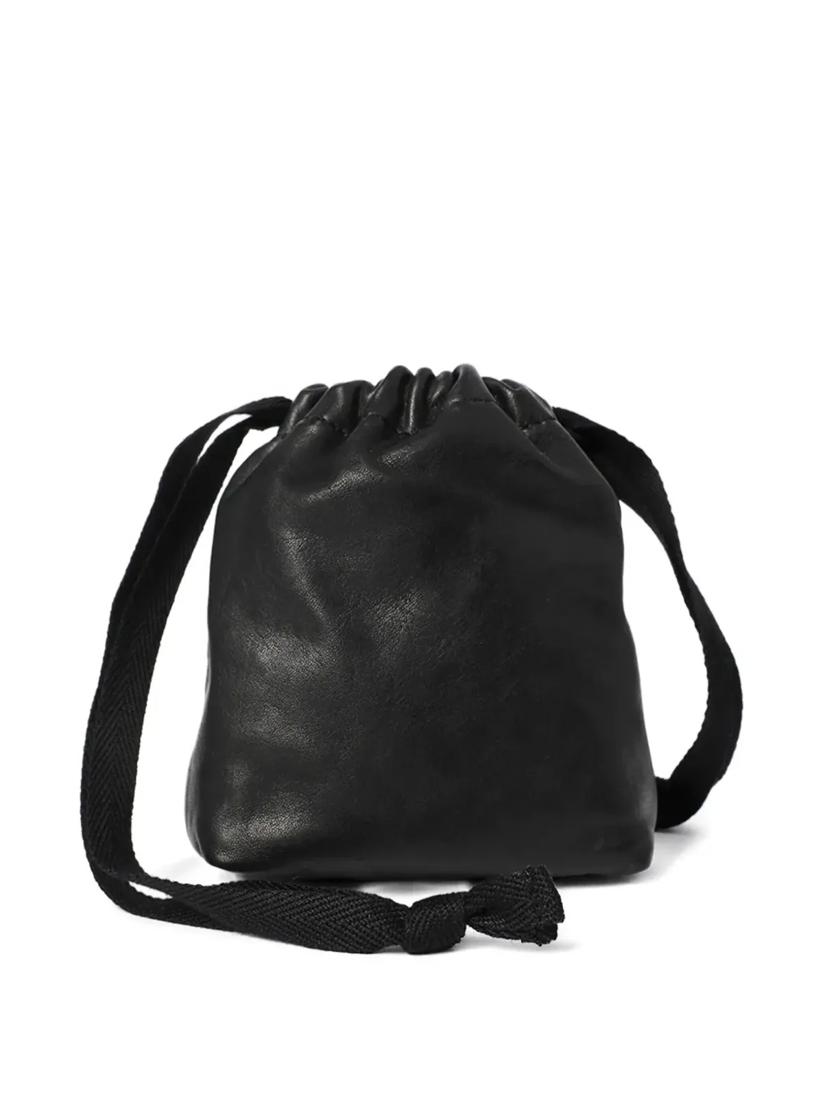 Ann Demeulemeester Gael グレインレザー クロスボディバッグ ブラック - 画像3