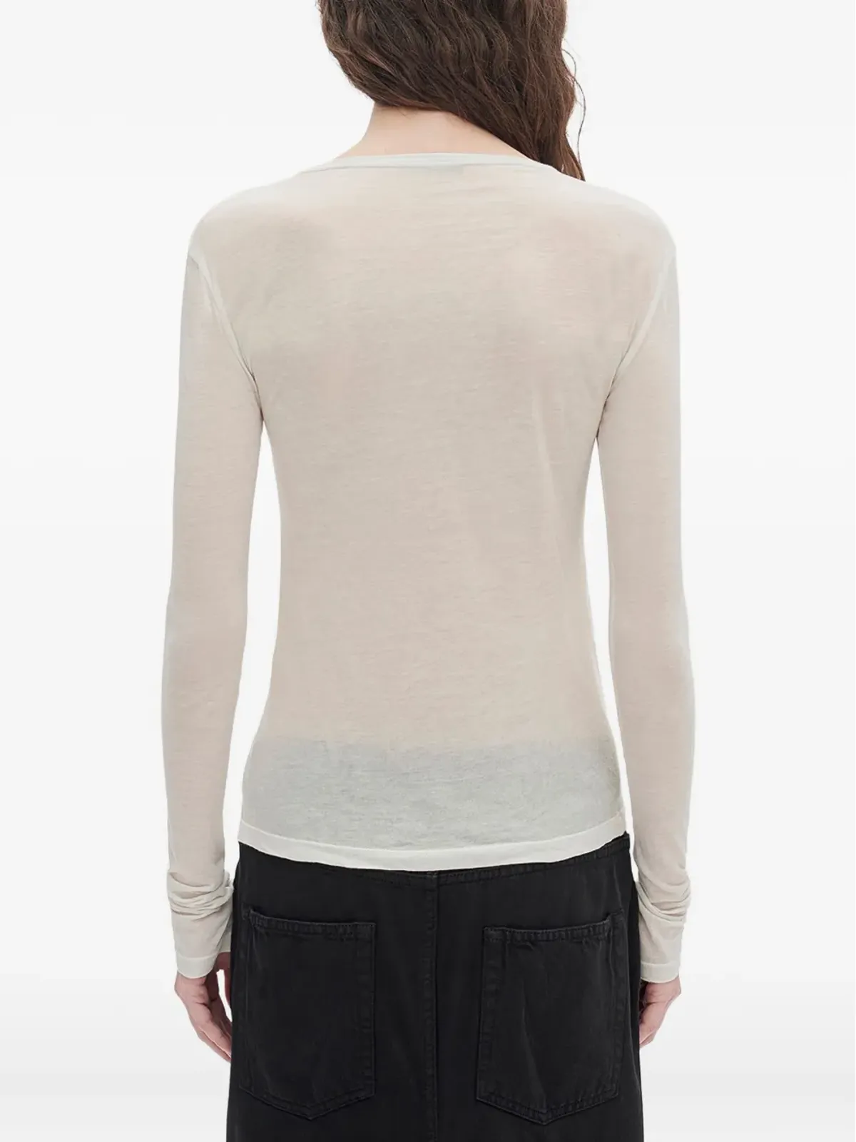 Ann Demeulemeester フィエン プリント コットン Tシャツ - 画像4