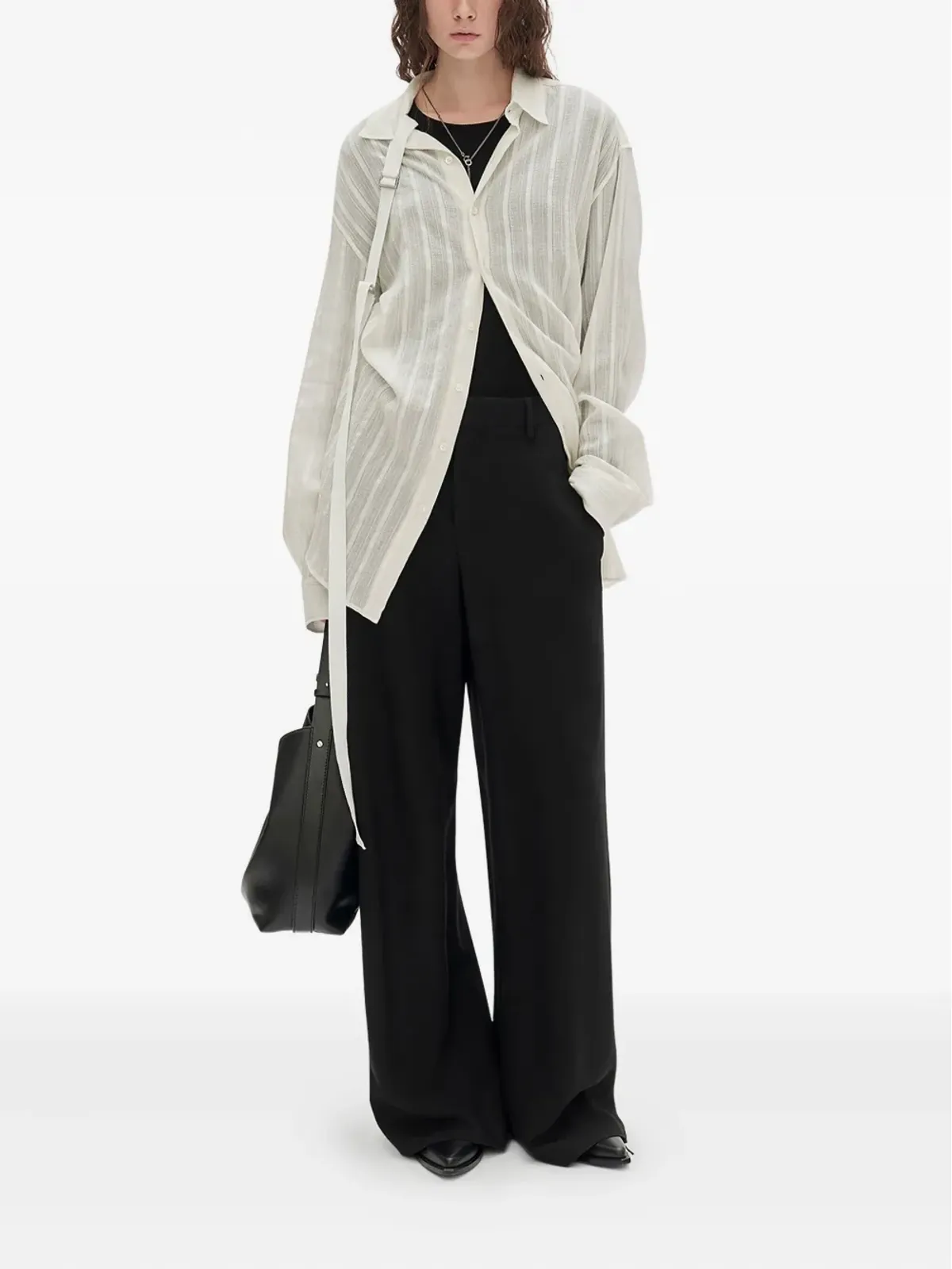 Ann Demeulemeester ドレープディテールパンツ - 画像2