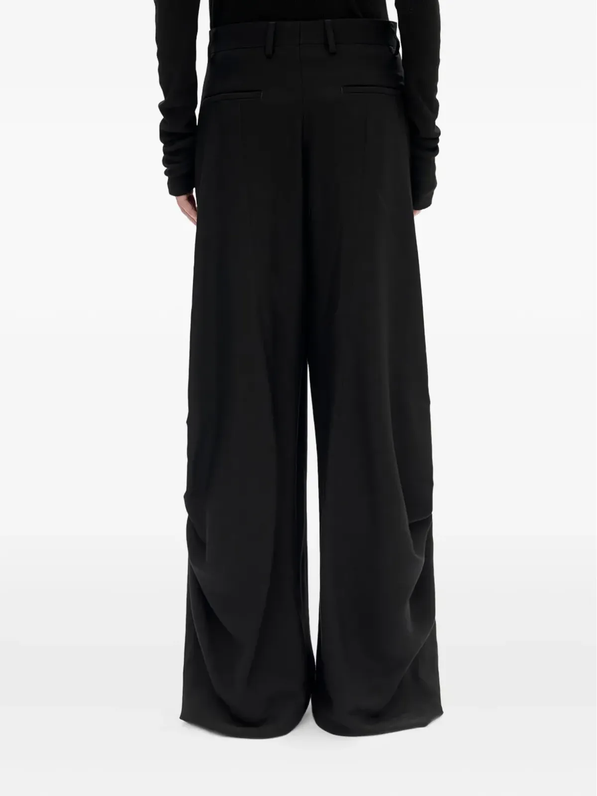 Ann Demeulemeester ドレープディテールパンツ - 画像4