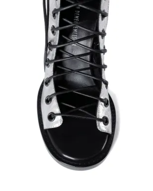 Ann Demeulemeester Hilla ラミネーテッドレザー レースアップ ブーツ - サムネイル3