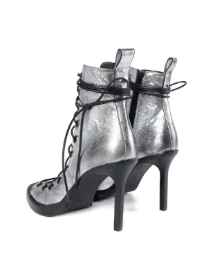 Ann Demeulemeester Hilla ラミネーテッドレザー レースアップ ブーツ - サムネイル4