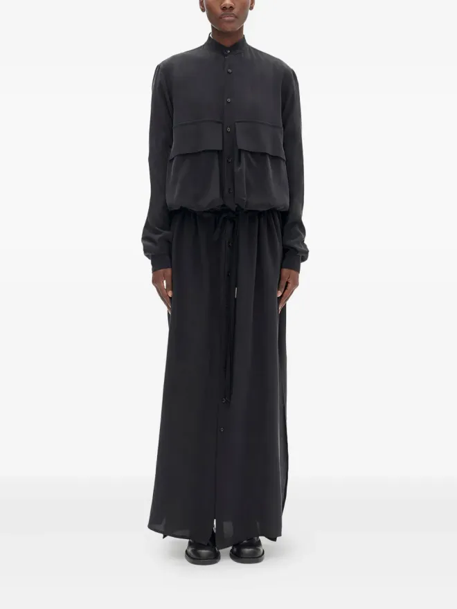 Ann Demeulemeester Ann Demeulemeester ドローストリングマキシドレスの商品画像