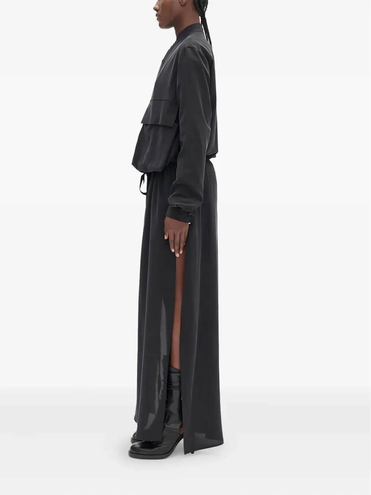 Ann Demeulemeester ドローストリングマキシドレス - 画像3