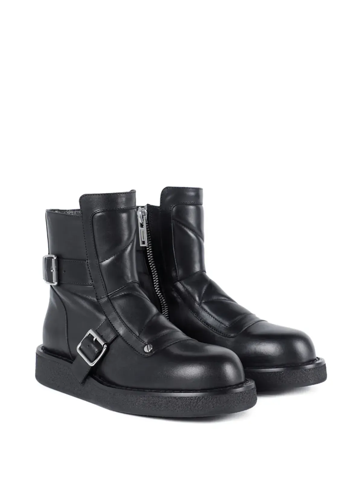Ann Demeulemeester Sune バックルディテール バイカーブーツ - 画像2