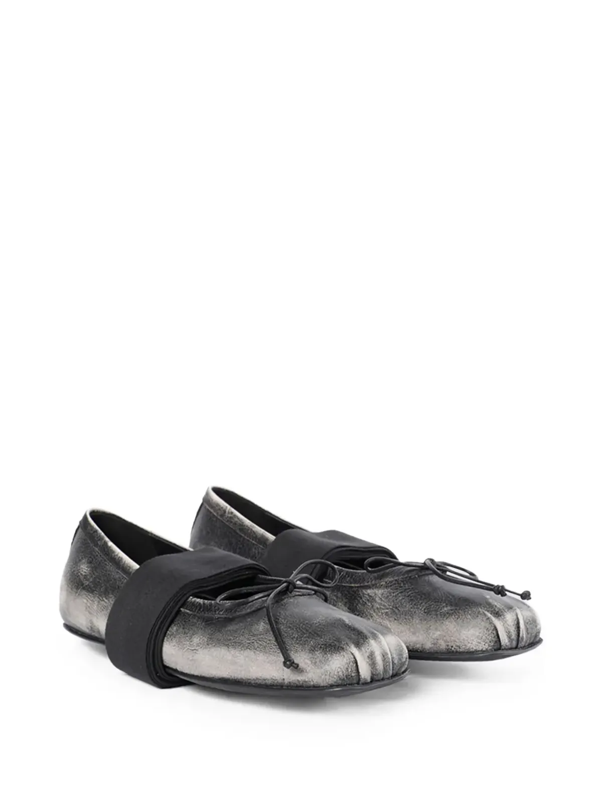 Ann Demeulemeester リボンディテール バレエフラットシューズ - 画像2