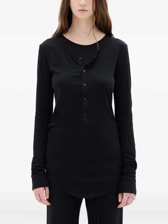 Ann Demeulemeester Ann Demeulemeester Vero ボタン前開き長袖Tシャツの商品画像