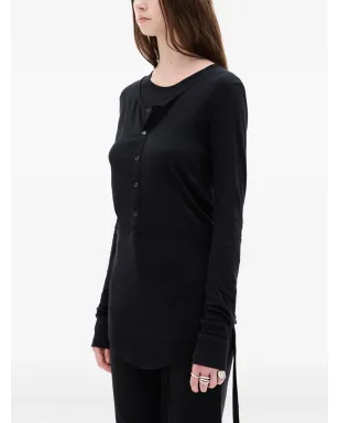 Ann Demeulemeester Vero ボタン前開き長袖Tシャツ - サムネイル3