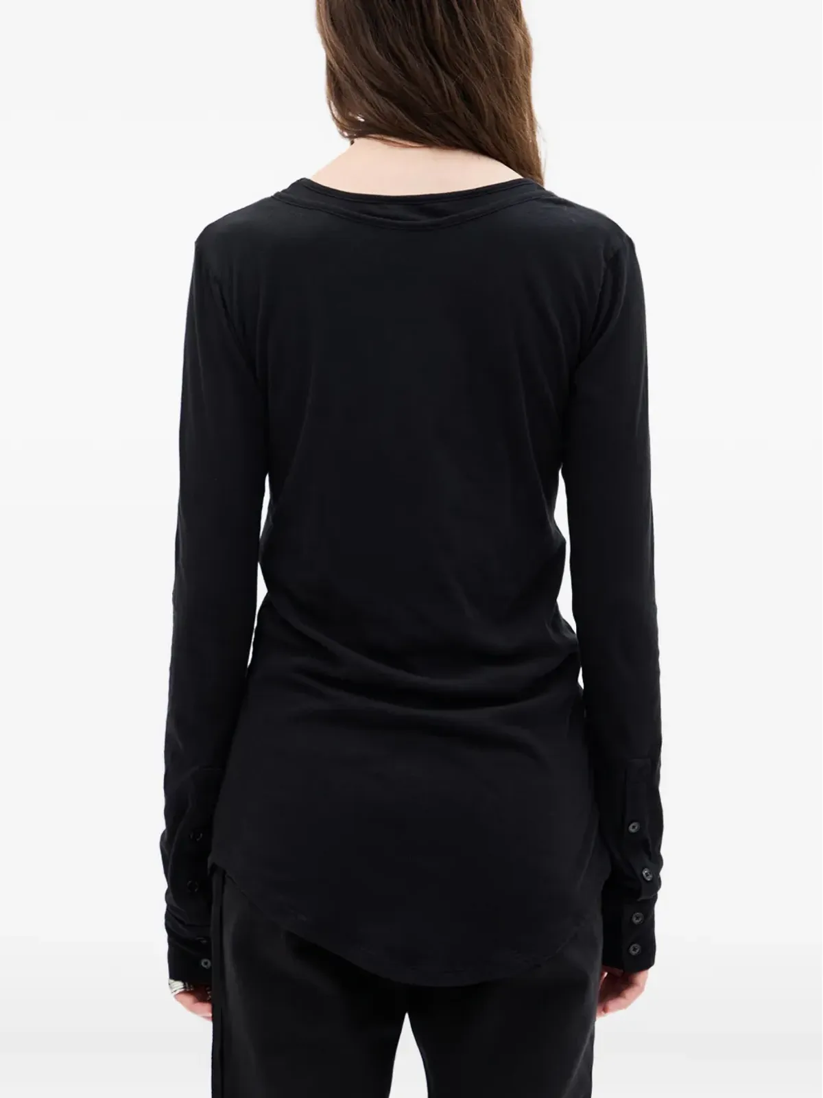 Ann Demeulemeester Vero ボタン前開き長袖Tシャツ - 画像4