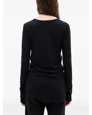 Ann Demeulemeester Vero ボタン前開き長袖Tシャツ - サムネイル4
