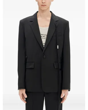 Ann Demeulemeester ストラップディテール ウールブレザー - サムネイル1