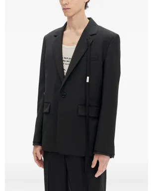 Ann Demeulemeester ストラップディテール ウールブレザー - サムネイル3