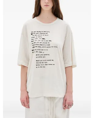 Ann Demeulemeester テキストプリント クルーネック Tシャツ - サムネイル3
