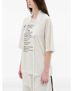 Ann Demeulemeester テキストプリント クルーネック Tシャツ - サムネイル4